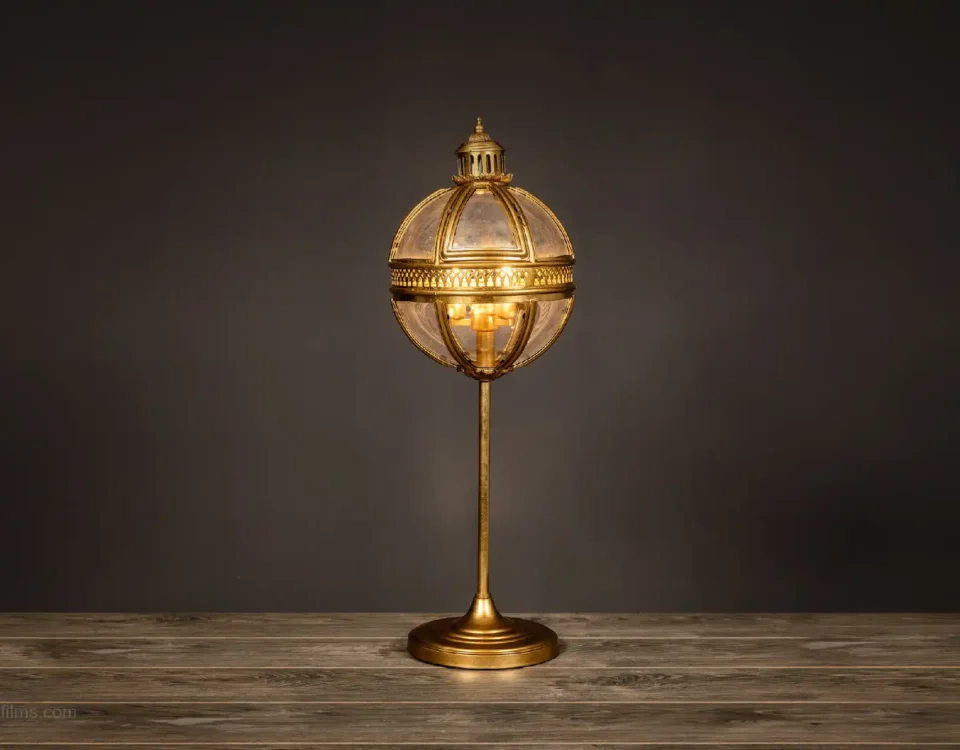 Antique gold lantern lighting professional product photography by IBNFilms