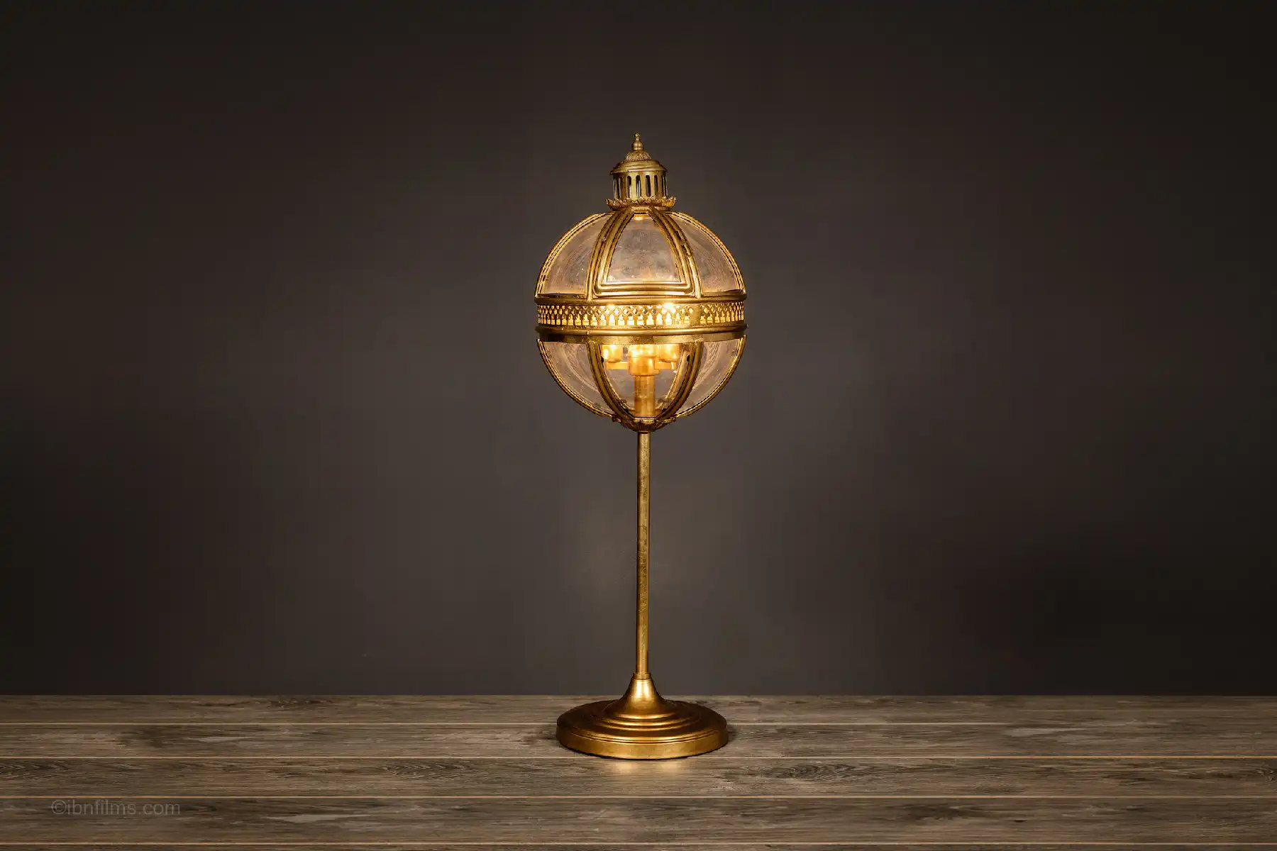 Antique gold lantern lighting professional product photography by IBNFilms