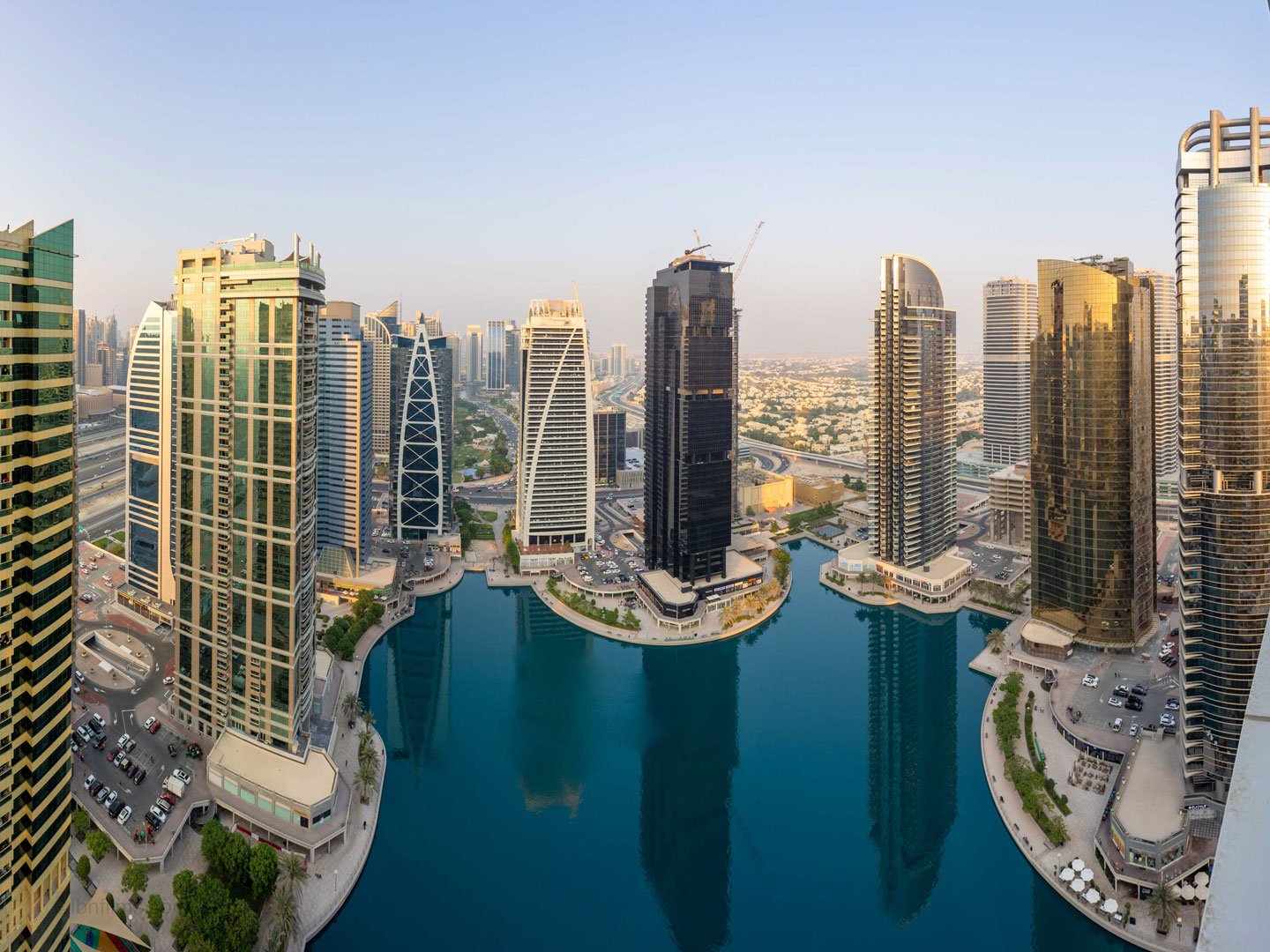 Modern high-rise building in Dubai, captured by IBN Films architectural photography.
