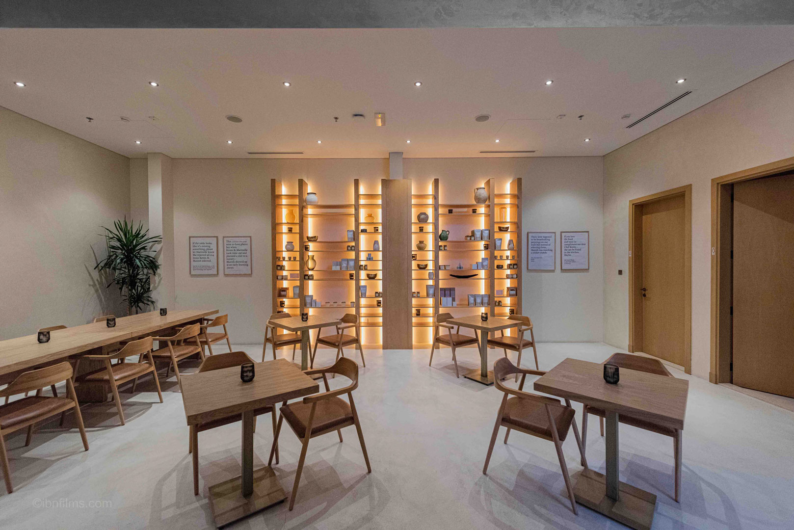 Modern dining area interior in a Dubai residence, architectural interior photography by IBN Films