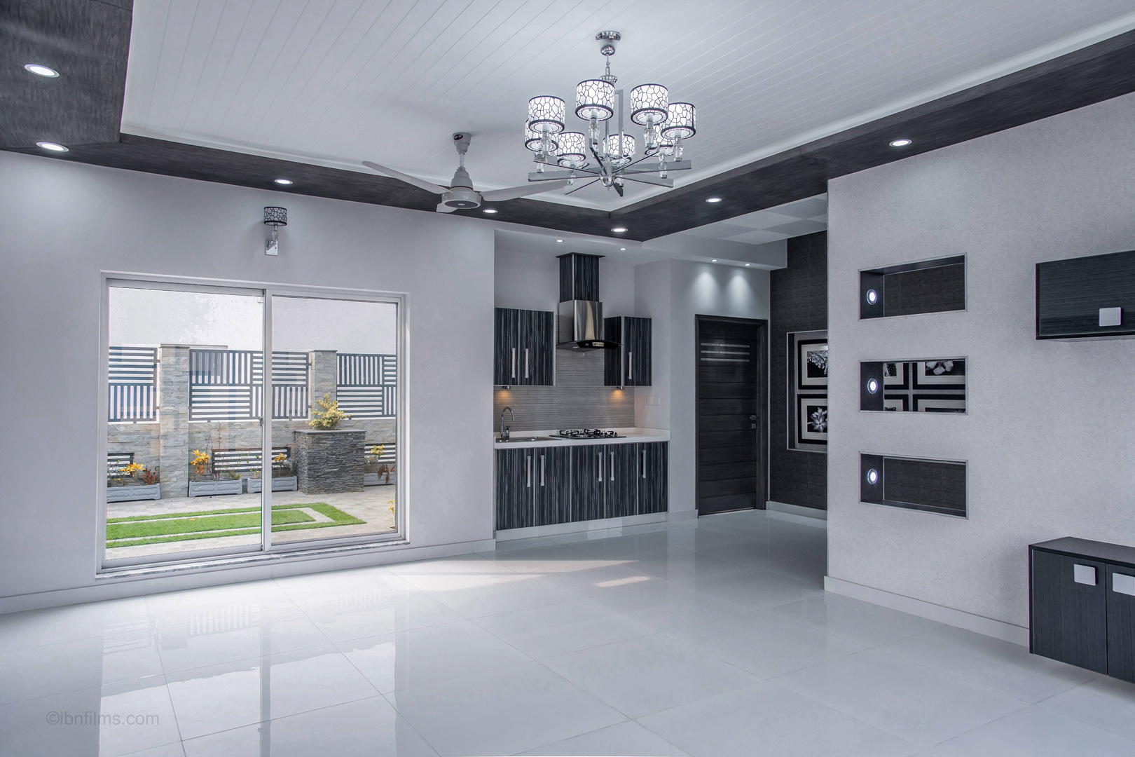 Contemporary modern interior space in Dubai, professionally photographed by IBN Films.