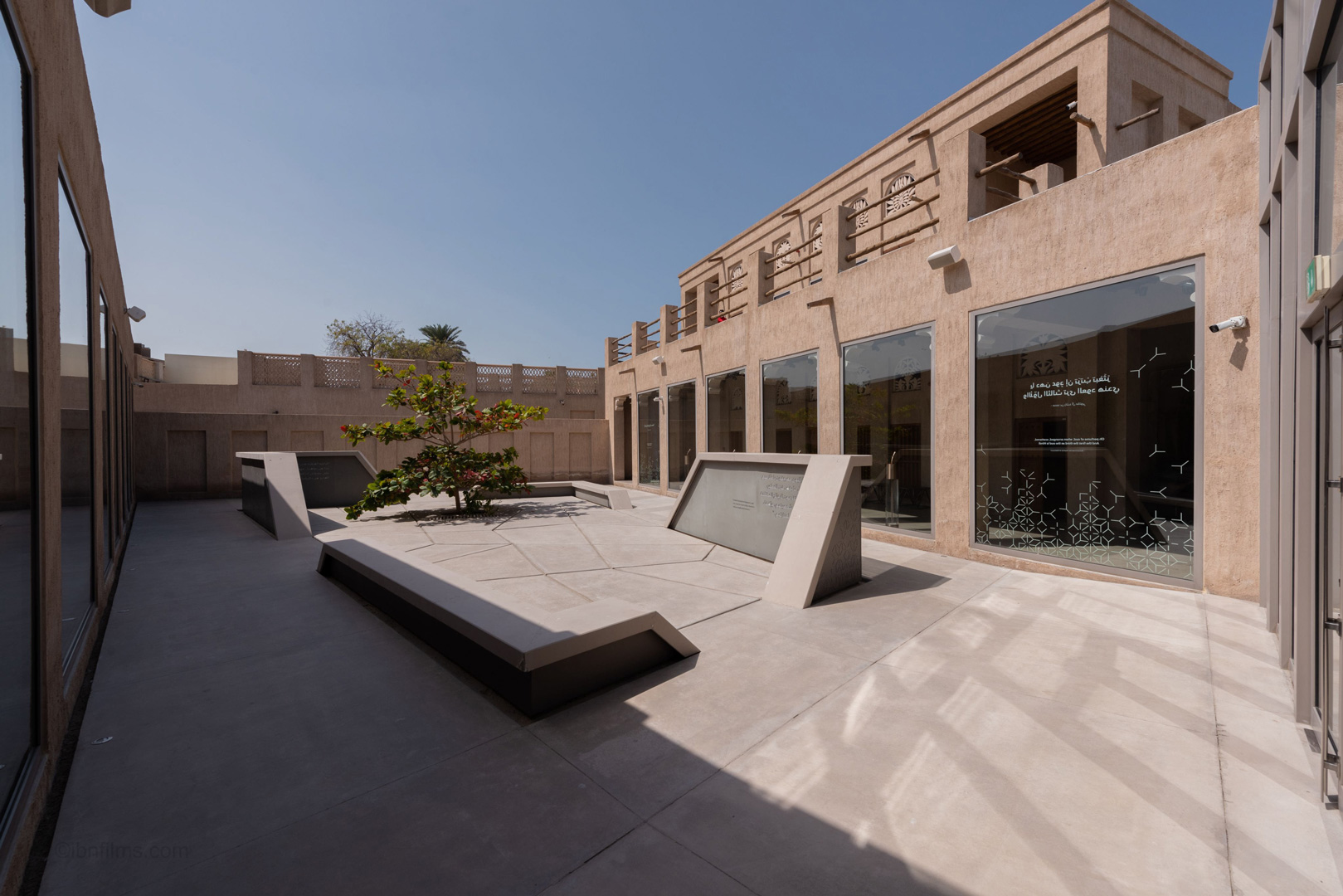 Architecture outdoor photography of a modern space with clean design in Dubai
