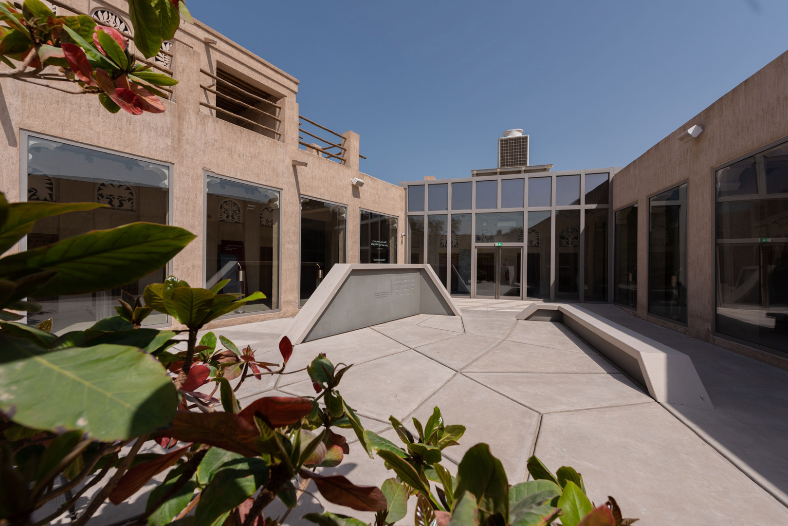 Contemporary outdoor architecture photography showcasing an open modern space in Dubai