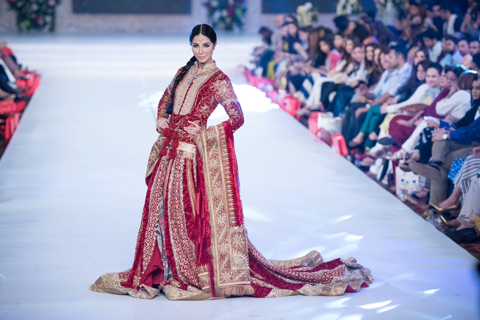 Bridal fashion runway photography in Dubai showcasing elegant bridal wear, luxury designs, and graceful runway walks