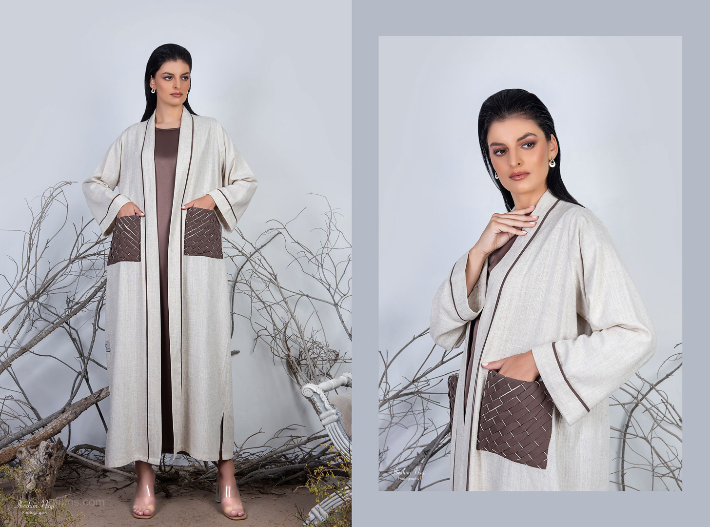 Contemporary couture fashion photography in Dubai showcasing modern luxury designs and refined editorial styling