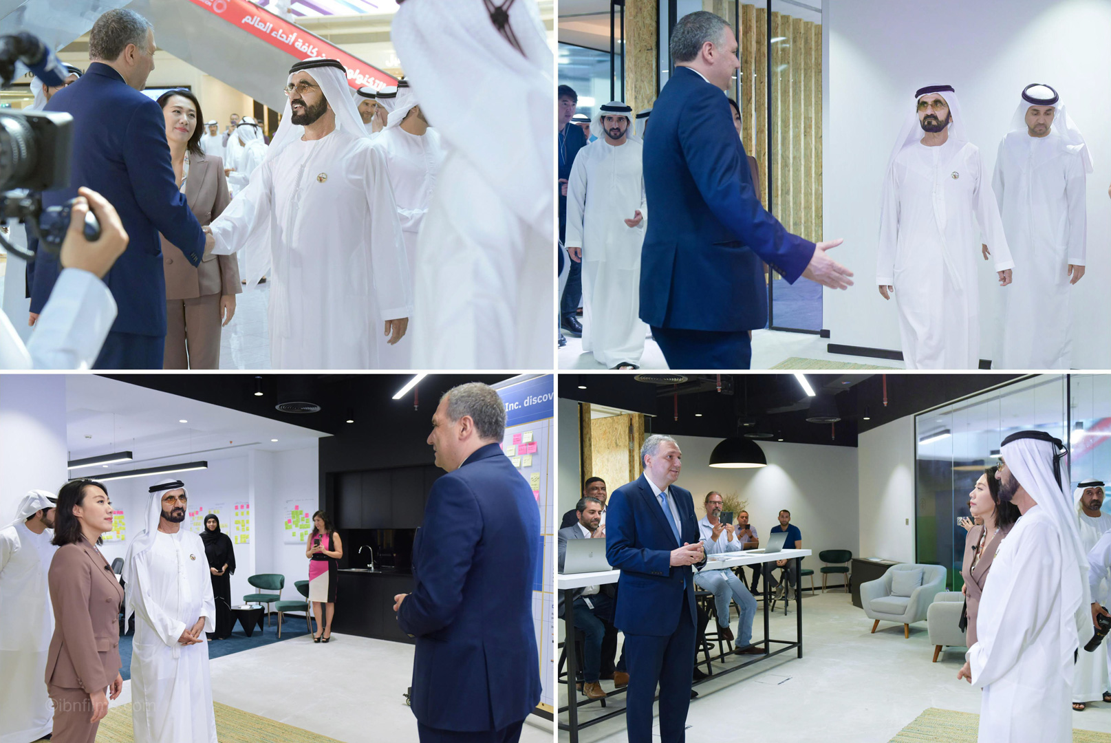 Corporate event photography capturing a leadership visit during a professional business event in Dubai.