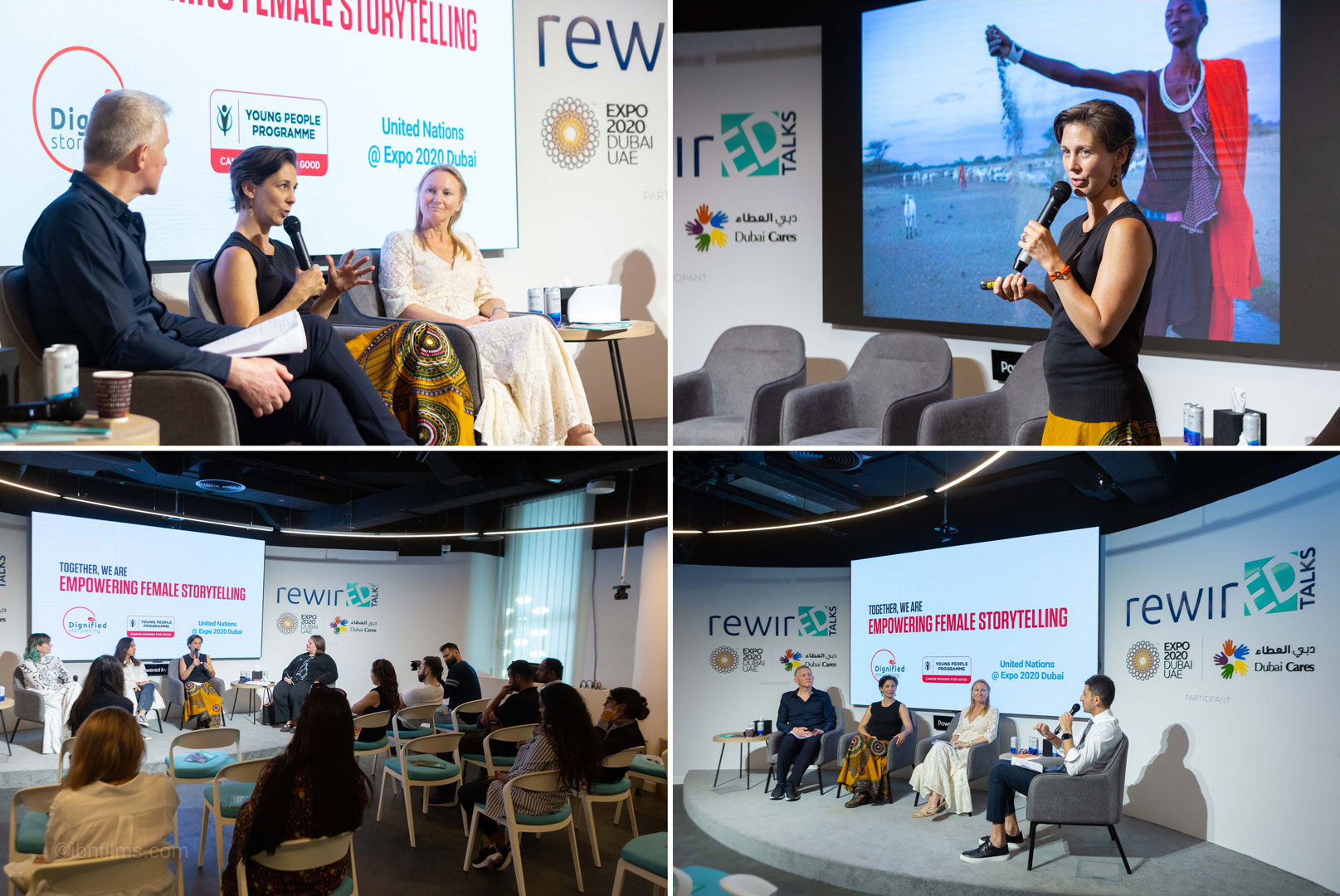 Corporate office tour photography showing professionals exploring a modern office space in Dubai.