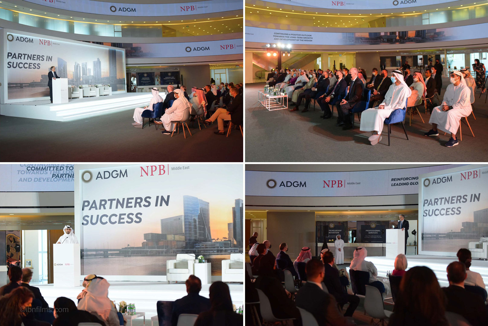 Corporate office visit photography showing professionals during a business meeting in a modern Dubai office.