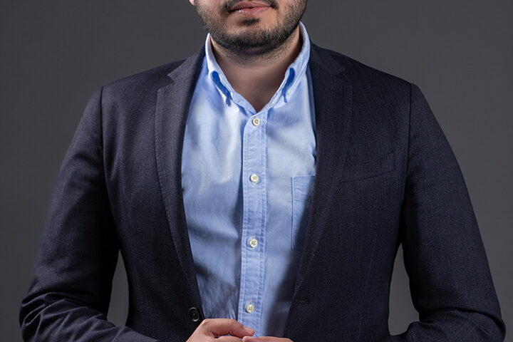 Professional corporate portrait of a business executive in Dubai, photographed by IBN Films