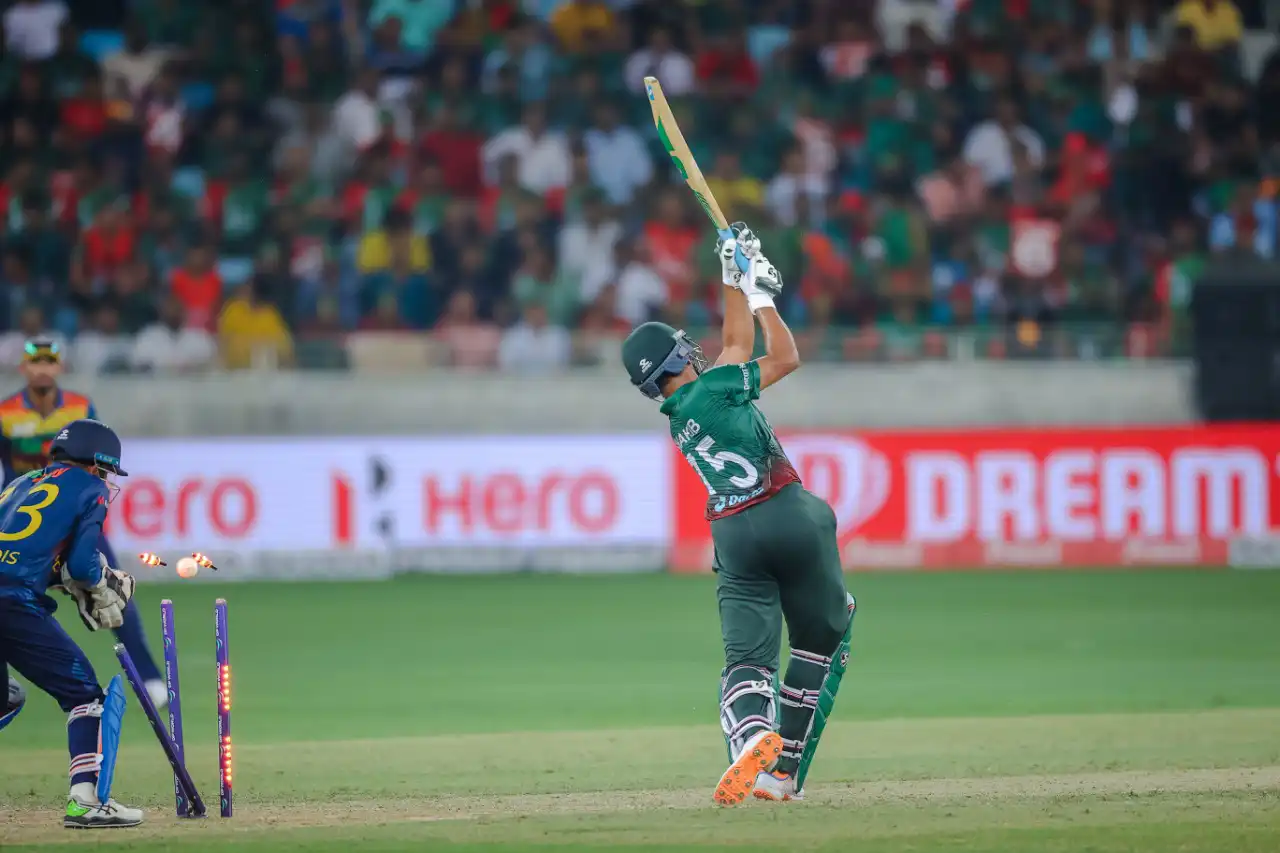 Live cricket match action captured in Dubai, UAE, photographed by IBN Films