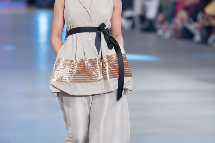 Fashion week editorial look in Dubai UAE showcasing high-end styling and runway-inspired elegance