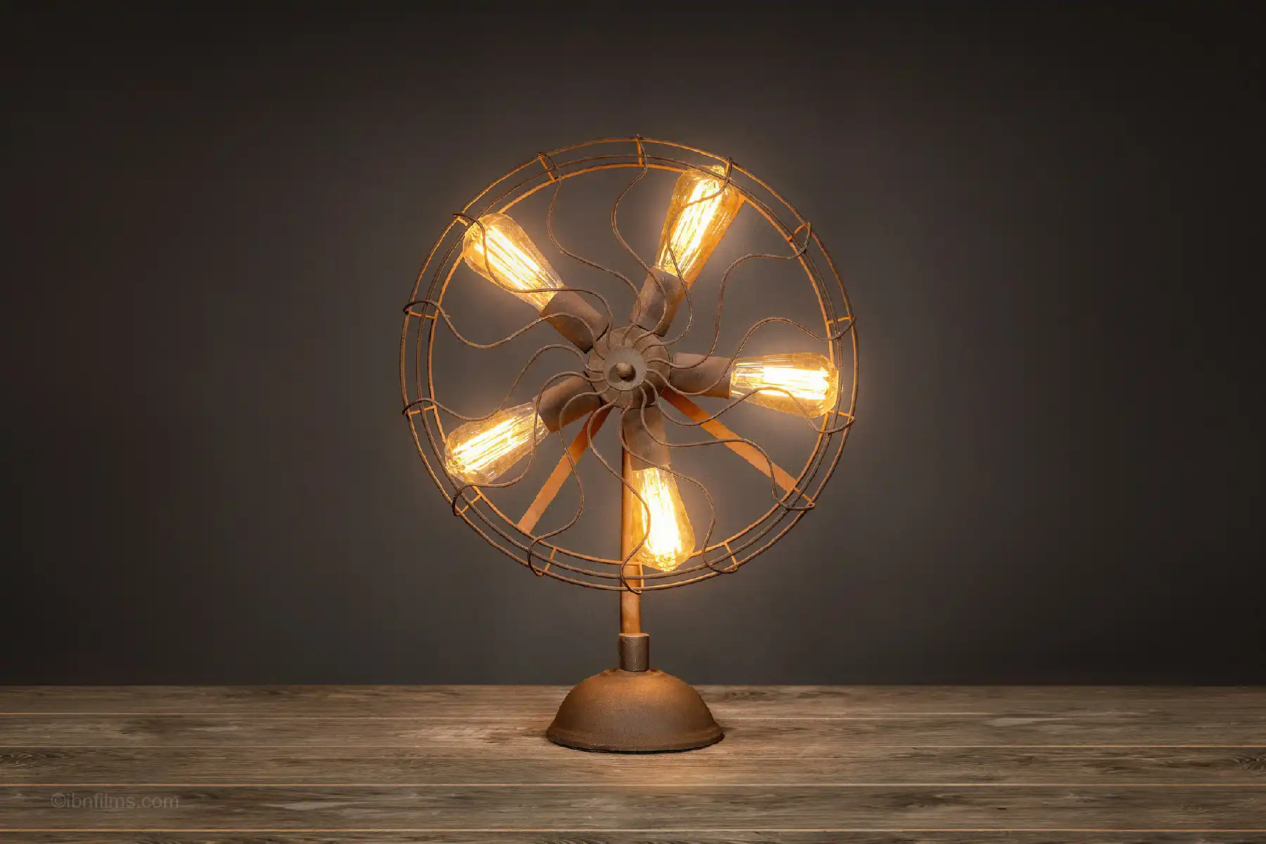 Industrial vintage desk fan decor photography by IBNFilms