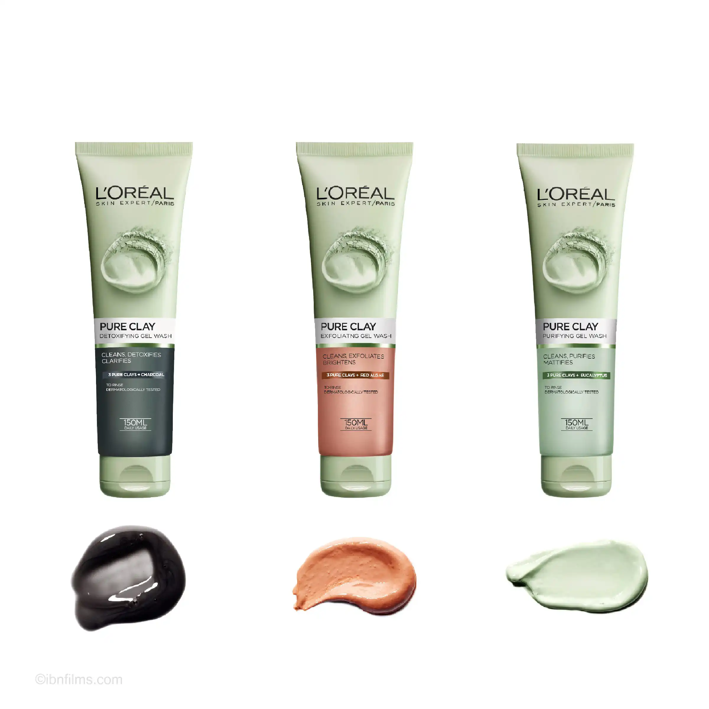 L'Oreal hair care shampoo and conditioner tubes product photography by IBNFilms