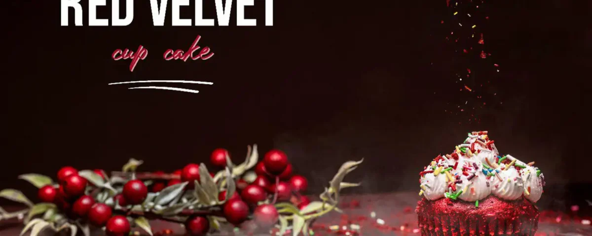 Red velvet dessert styled for professional food photography in Dubai, captured by IBN Films.