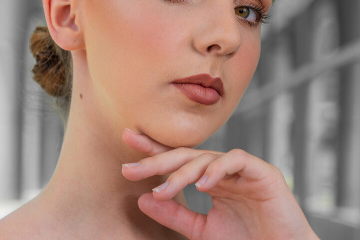 Stylish studio fashion portrait of a model captured in Dubai by IBN Films